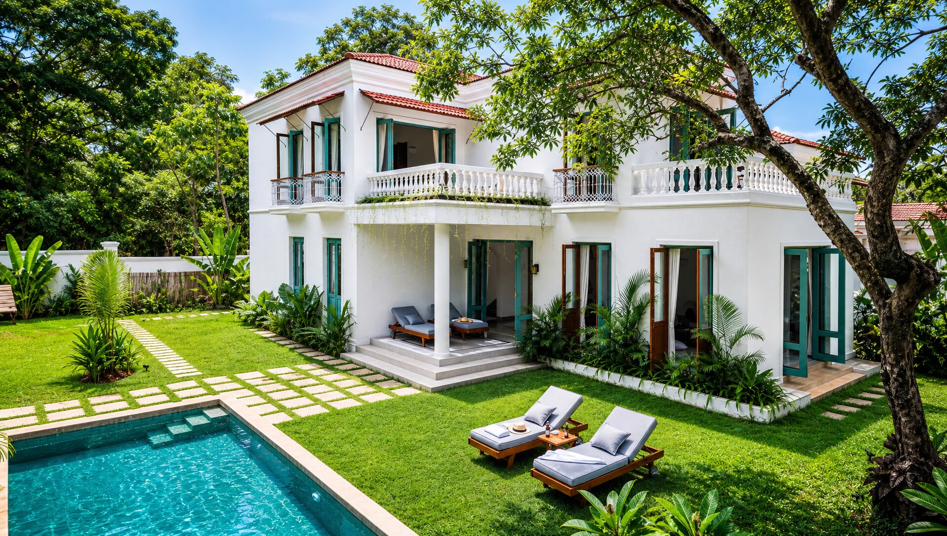 Modern luxury villa with pool in Bengaluru's premium residential corridor